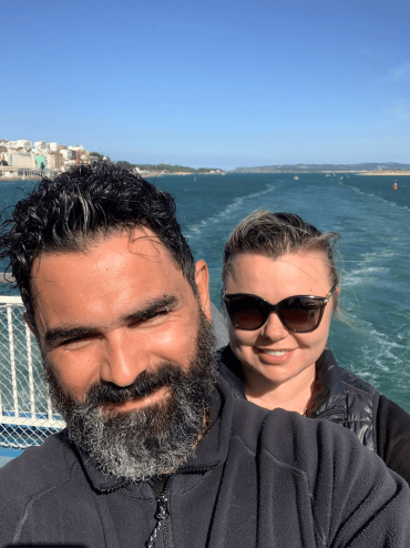 Ricardo and Agnes at Ferry