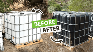 Preparing the IBC Totes to Store Rainwater