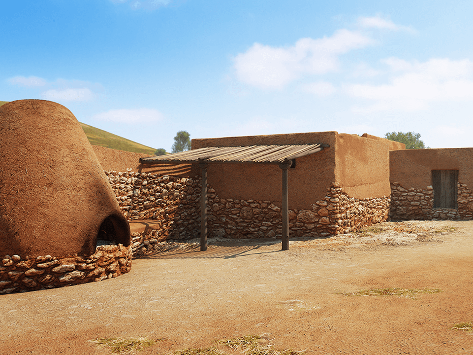 Stone House on Phoenician Settlement Sa Caleta