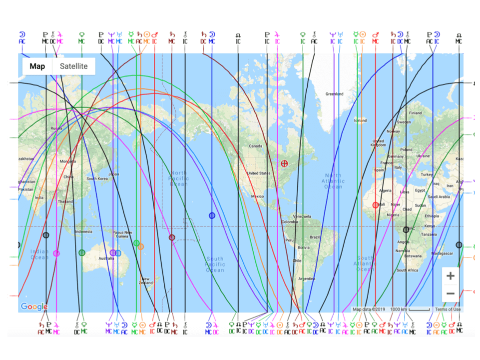 Astrocartography Lines