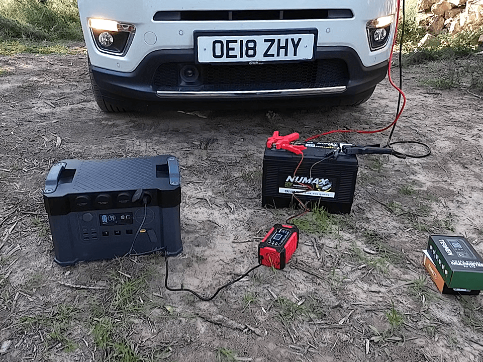 Jump Start the Caravan Battery Using ALLPOWERS